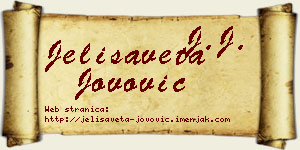 Jelisaveta Jovović vizit kartica
